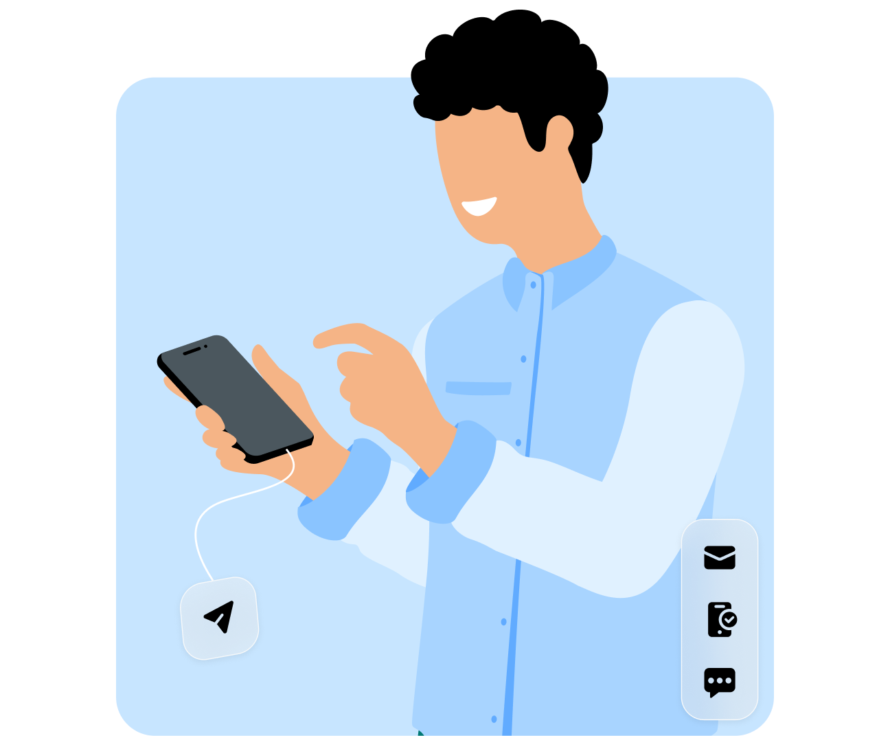 Illustrative image representing SMS services